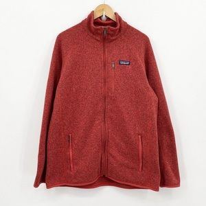 Patagonia red better sweater fleece full zip